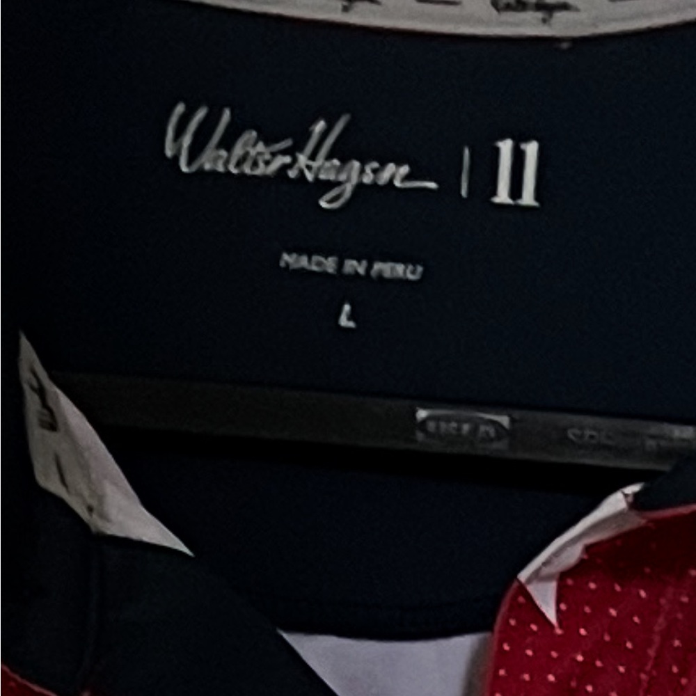 Walter Hagen Red and White Polo Shirt Stars and Stripes - Picture 2 of 2